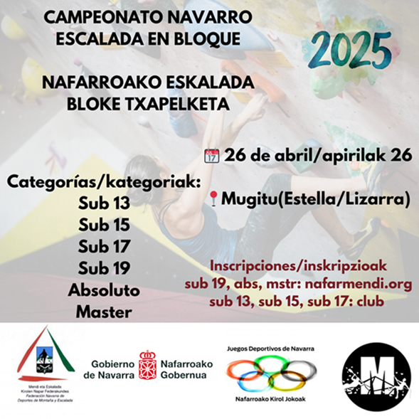 CAMPEONATOS NAVARROS DE ESCALADA: DIFICULTAD, 7 DE JUNIO